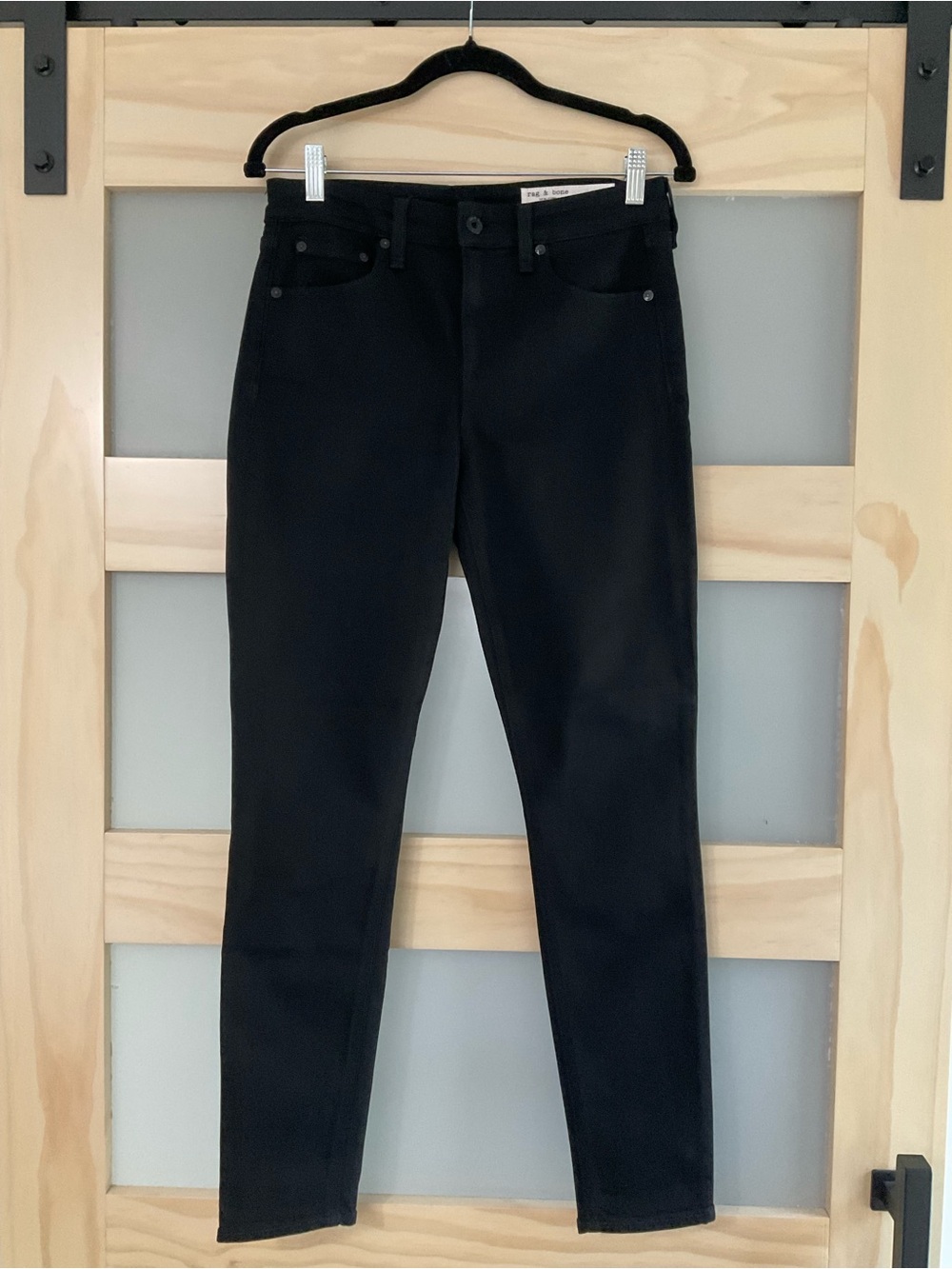 Rag & Bone Cate Black Skinny Jeans Size 28 NWOT Stretch Ankle Denim